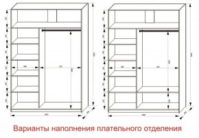 Шкаф-купе 1600 серии SOFT D1+D3+B2+PL1 (2 ящика+1штанга) профиль «Графит» в Ревде - revda.ok-mebel.com | фото 6