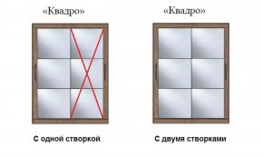 Шкаф-купе №19 Серия 3 Квадро (1700) Ясень Анкор светлый в Ревде - revda.ok-mebel.com | фото 3