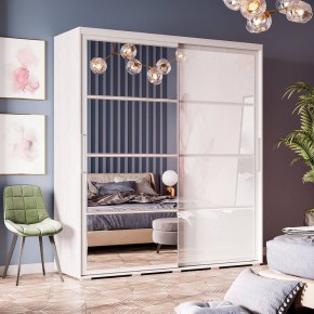 Шкаф-купе Крафт-6 1.6 м ШКК-06 (ясень белый) в Ревде - revda.ok-mebel.com | фото