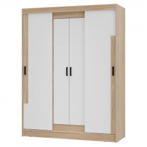 Шкаф-купе Смарт ШКК-06 (дуб сонома/белый) в Ревде - revda.ok-mebel.com | фото 2