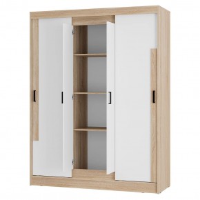 Шкаф-купе Смарт ШКК-06 (дуб сонома/белый) в Ревде - revda.ok-mebel.com | фото 3
