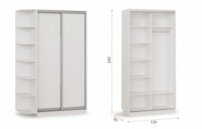 Шкаф-купе Тетрис 120/240 (ДД) Белый жемчуг в Ревде - revda.ok-mebel.com | фото