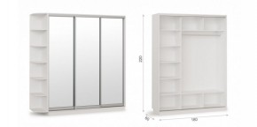 Шкаф-купе Тетрис 180/220 (ЗЗЗ) Белый жемчуг в Ревде - revda.ok-mebel.com | фото