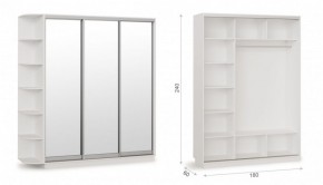 Шкаф-купе Тетрис 180/240 (ЗЗЗ) Белый жемчуг в Ревде - revda.ok-mebel.com | фото