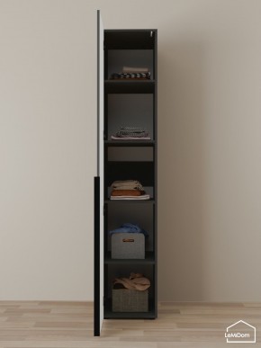 Шкаф Linnea MHR-1-2 2050х400х510 (Графит-М 11.1.25) в Ревде - revda.ok-mebel.com | фото 4
