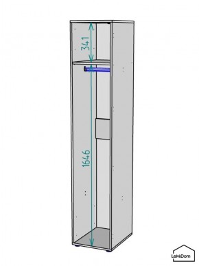 Шкаф Linnea MHR-1 2050х400х510 (Белый-М 11.1.2) в Ревде - revda.ok-mebel.com | фото 3