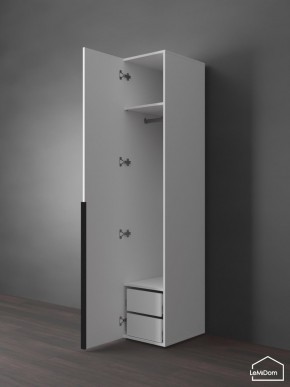 Шкаф Linnea MHR-1-3 2050х400х510 (Белый-М 11.1.2) в Ревде - revda.ok-mebel.com | фото 5