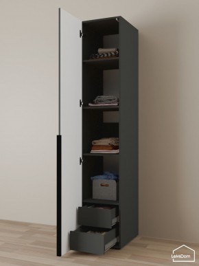 Шкаф Linnea MHR-1-4 2050х400х510 (Графит-М 11.1.25) в Ревде - revda.ok-mebel.com | фото 6