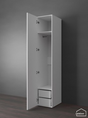 Шкаф Linnea MHR-1PO-3 2050х400х510 (Белый-М 11.1.1) в Ревде - revda.ok-mebel.com | фото 4