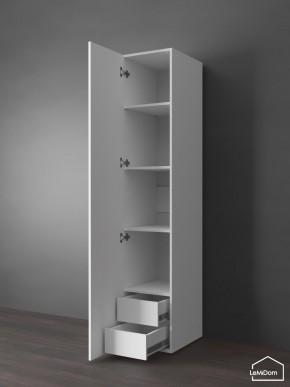 Шкаф Linnea MHR-1PO-4 2050х400х510 (Белый-М 11.1.1) в Ревде - revda.ok-mebel.com | фото 4