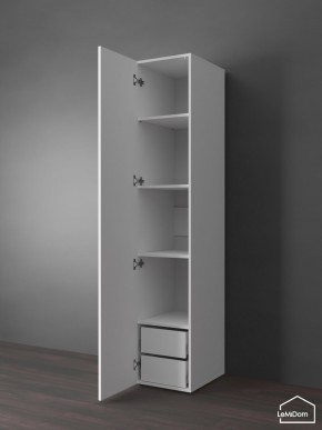 Шкаф Linnea MHR-1PO-4 2050х400х510 (Белый-М 11.1.1) в Ревде - revda.ok-mebel.com | фото 5