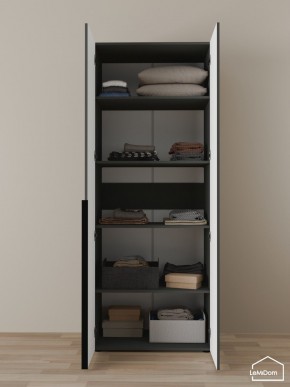 Шкаф Linnea MHR-2-2 2050х800х510 (Графит-М 11.1.25) в Ревде - revda.ok-mebel.com | фото 4