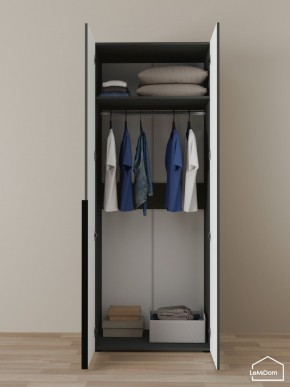 Шкаф Linnea MHR-2 2050х800х510 (Графит-М 11.1.25) в Ревде - revda.ok-mebel.com | фото 4