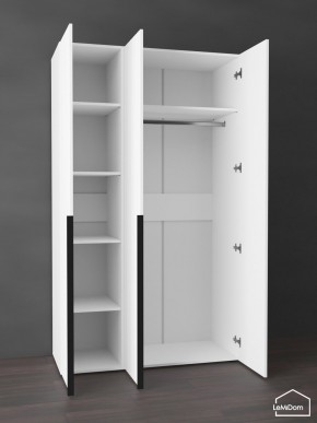 Шкаф Linnea MHR-3-1 2050х1200х510 (Белый-М 11.1.2) в Ревде - revda.ok-mebel.com | фото 4