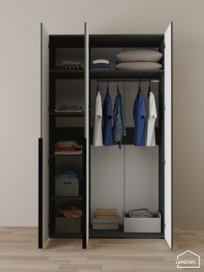 Шкаф Linnea MHR-3-1 2050х1200х510 (Графит-М 11.1.25) в Ревде - revda.ok-mebel.com | фото 4