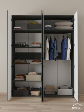 Шкаф Linnea MHR-4-1 2050х1600х510 (Графит-М 11.1.25) в Ревде - revda.ok-mebel.com | фото 4