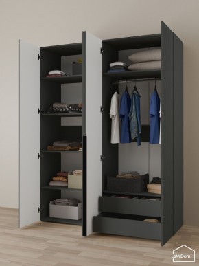 Шкаф Linnea MHR-4-2 2050х1600х510 (Графит-М 11.1.25) в Ревде - revda.ok-mebel.com | фото 5