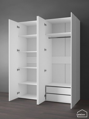 Шкаф Linnea MHR-4PO-2 2050х1600х510 (Белый-М 11.1.2) в Ревде - revda.ok-mebel.com | фото 5