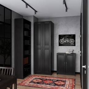 Шкаф МАКС двухдверный узкий, цвет Дуб Венге в Ревде - revda.ok-mebel.com | фото 4