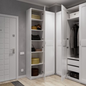 Шкаф МАКС однодверный узкий, цвет белый в Ревде - revda.ok-mebel.com | фото 4