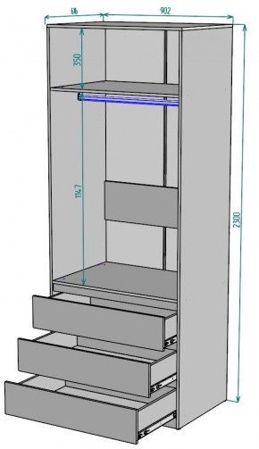 Шкаф Мальта H171 в Ревде - revda.ok-mebel.com | фото 2