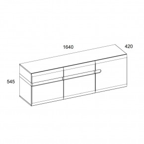 Шкаф навесной 3D/TYP 67, LINATE ,цвет белый/сонома трюфель в Ревде - revda.ok-mebel.com | фото 2