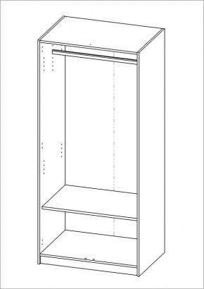 Шкаф ОРИОН двухдверный, цвет Дуб Сонома в Ревде - revda.ok-mebel.com | фото 2