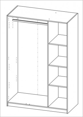 Шкаф ОРИОН трехдверный, цвет Дуб Венге в Ревде - revda.ok-mebel.com | фото 3