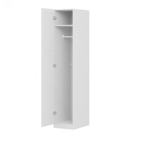 Шкаф ПЕГАС однодверный с рамочным фасадом, цвет белый в Ревде - revda.ok-mebel.com | фото 2
