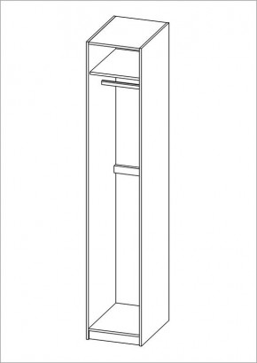 Шкаф ПЕГАС однодверный, цвет Дуб Венге в Ревде - revda.ok-mebel.com | фото 3