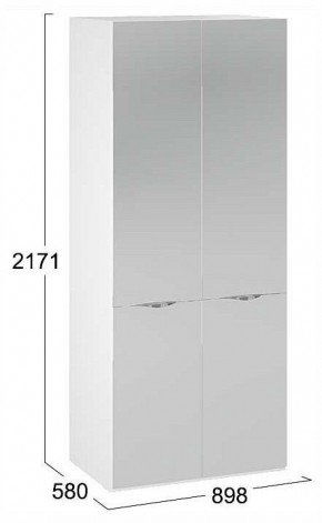 Шкаф платяной Глосс СМ-319.07.004 в Ревде - revda.ok-mebel.com | фото 4