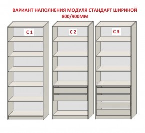 Шкаф распашной серия «ЗЕВС» (PL3/С1/PL2) в Ревде - revda.ok-mebel.com | фото 6