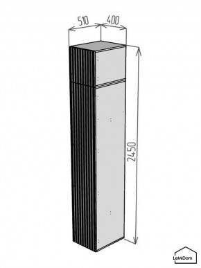 Шкаф с антресолью Linnea MHR-1A-2 2450х400х510 (ДВ-М 11.1.25) в Ревде - revda.ok-mebel.com | фото 2