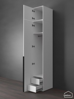 Шкаф с антресолью Linnea MHR-1A-3 2450х400х510 (Белый-М 11.1.2) в Ревде - revda.ok-mebel.com | фото 6