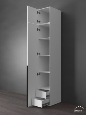 Шкаф с антресолью Linnea MHR-1A-4 2450х400х510 (Белый-М 11.1.2) в Ревде - revda.ok-mebel.com | фото 5