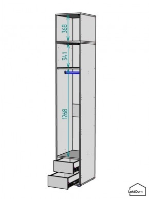 Шкаф с антресолью Linnea MHR-1POA-3 2450х400х510 (Белый-М 11.1.2) в Ревде - revda.ok-mebel.com | фото 3