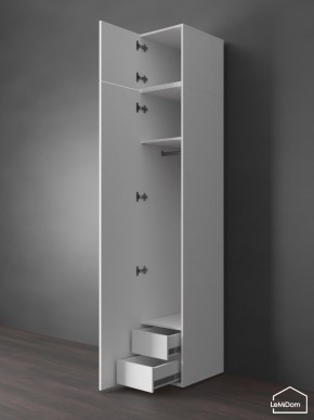 Шкаф с антресолью Linnea MHR-1POA-3 2450х400х510 (Белый-М 11.1.2) в Ревде - revda.ok-mebel.com | фото 6