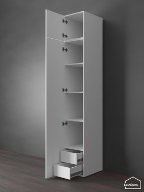 Шкаф с антресолью Linnea MHR-1POA-4 2450х400х510 (Белый-М 11.1.2) в Ревде - revda.ok-mebel.com | фото 5