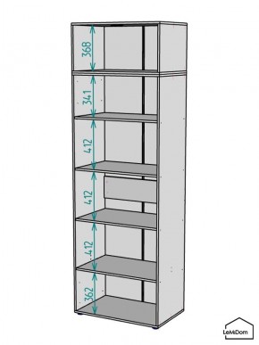 Шкаф с антресолью Linnea MHR-2A-2 2450х800х510 (Белый-М 11.1.2) в Ревде - revda.ok-mebel.com | фото 3