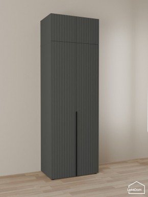 Шкаф с антресолью Linnea MHR-2A-2 2450х800х510 (Графит-М 11.1.25) в Ревде - revda.ok-mebel.com | фото