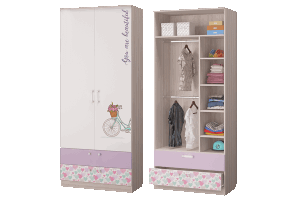 Шкаф для одежды с 2 ящиками Адель в Ревде - revda.ok-mebel.com | фото 1