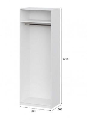 Шкаф ШК-5 (800) Белый текстурный в Ревде - revda.ok-mebel.com | фото 4