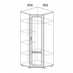 Шкаф угловой №243 Белла в Ревде - revda.ok-mebel.com | фото 2
