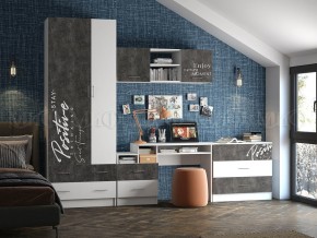 ВЕГА NEW Позитив Шкаф (Бетон темный/белый) в Ревде - revda.ok-mebel.com | фото 3
