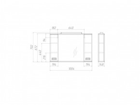 Шкаф-зеркало Cube 100 Эл. Домино (DC5013HZ) в Ревде - revda.ok-mebel.com | фото 2