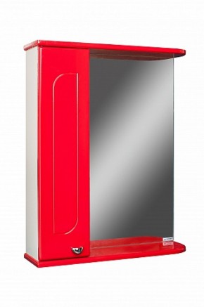 Шкаф-зеркало Радуга Красный 50 левый АЙСБЕРГ (DA1122HZR) в Ревде - revda.ok-mebel.com | фото 1
