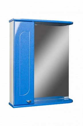 Шкаф-зеркало Радуга Синий металлик 55 левый АЙСБЕРГ (DA1129HZR) в Ревде - revda.ok-mebel.com | фото 1