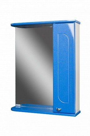 Шкаф-зеркало Радуга Синий металлик 60 правый АЙСБЕРГ (DA1130HZR) в Ревде - revda.ok-mebel.com | фото
