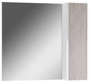 Шкаф-зеркало Uno 80 Дуб серый левый/правый Домино (DU1504HZ) в Ревде - revda.ok-mebel.com | фото