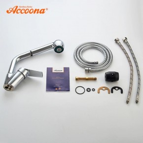 Смеситель для кухни Accoona A5410 с вытягивающейся лейкой в Ревде - revda.ok-mebel.com | фото 3